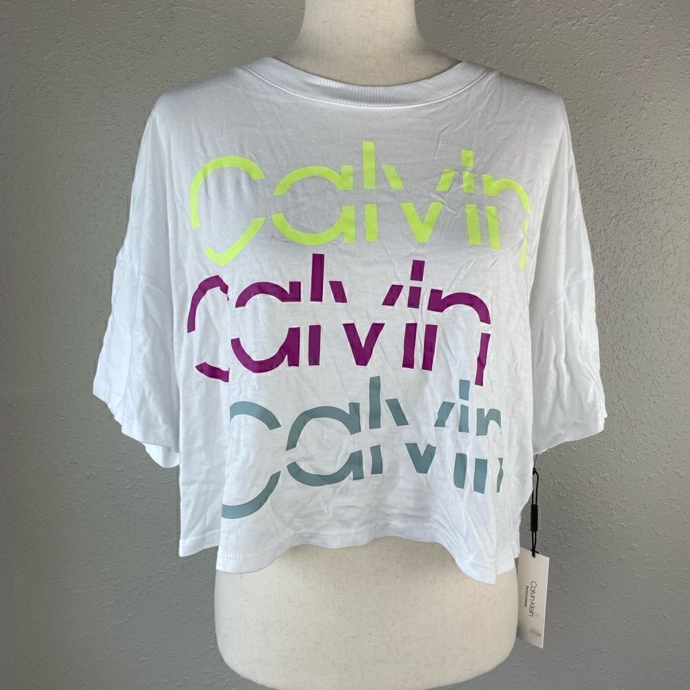 NWT Calvin Klein Performance Oversized Crop Top Size M